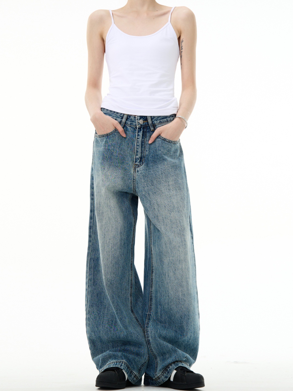 Stonewash Baggy Jeans
