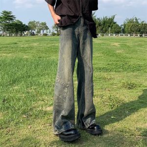Panel Wash Baggy Jeans