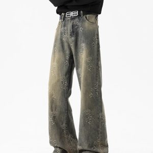 Stone Blue Straight Jeans