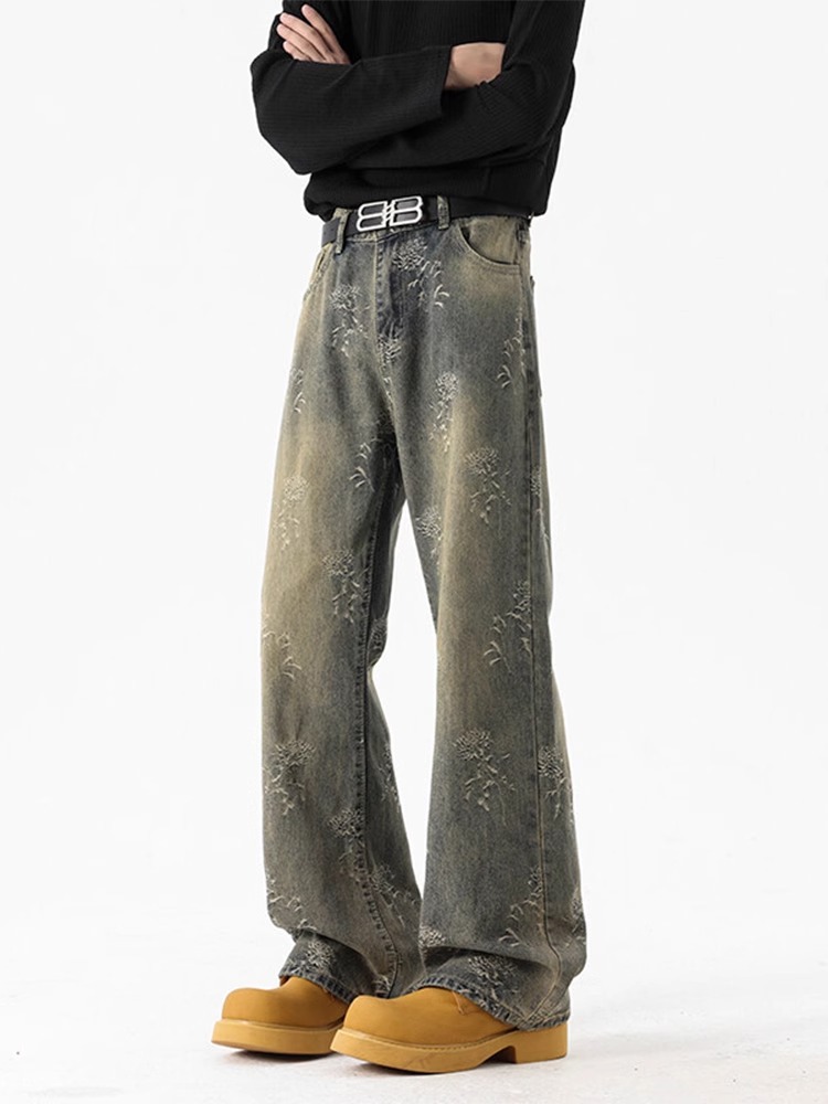 Stone Blue Straight Jeans
