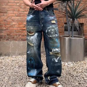 Distressed Straight Jeans alternate view