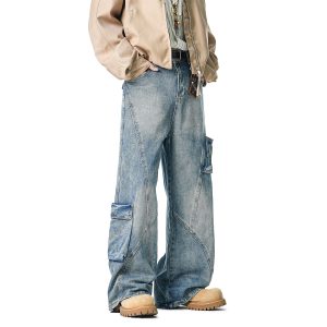 Faded Blue Panel Jeans alternate view