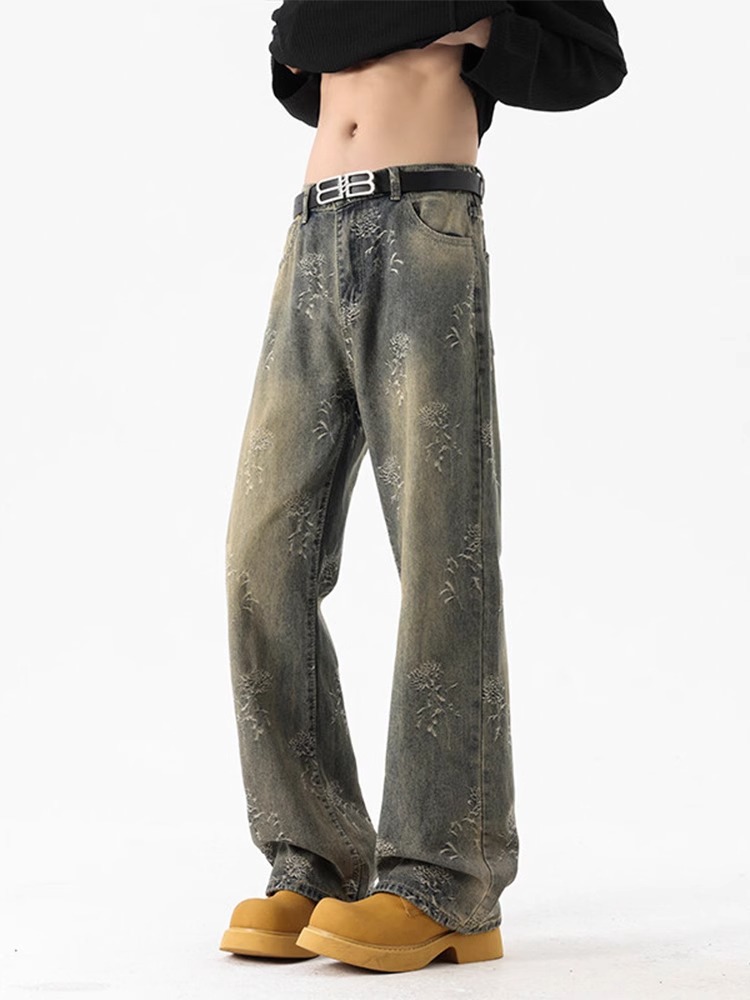 Stone Blue Straight Jeans - Image 2