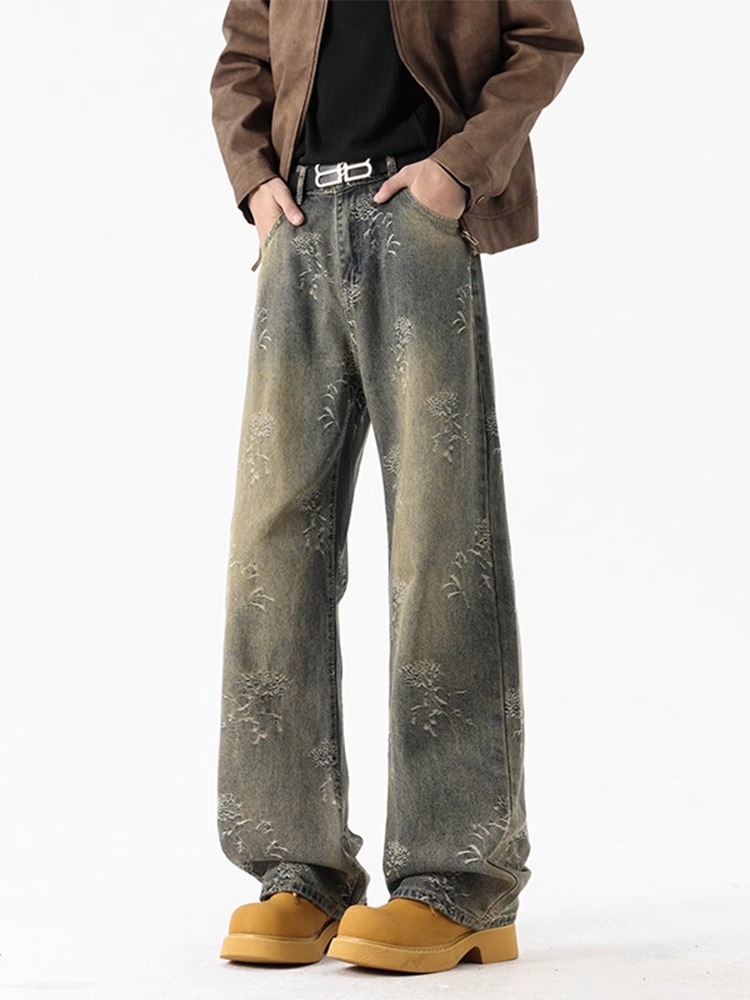 Stone Blue Straight Jeans - Image 3