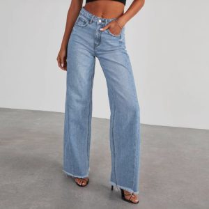 Washed Wide Leg Jeans