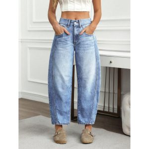 Washed Wide Leg Jeans Street alternate view