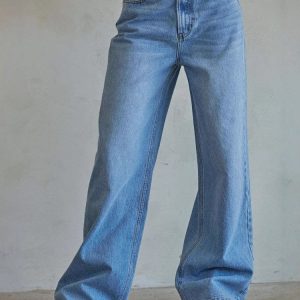 High Waist Washed Wide Leg Jeans alternate view